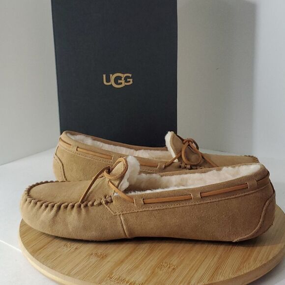UGG Olsen Slipper Moccasin Chestnut Suede Wool Loafer Men's US 11 NIB - Picture 8 of 14